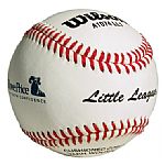 Wilson Official Little League Leather Baseball with logo.